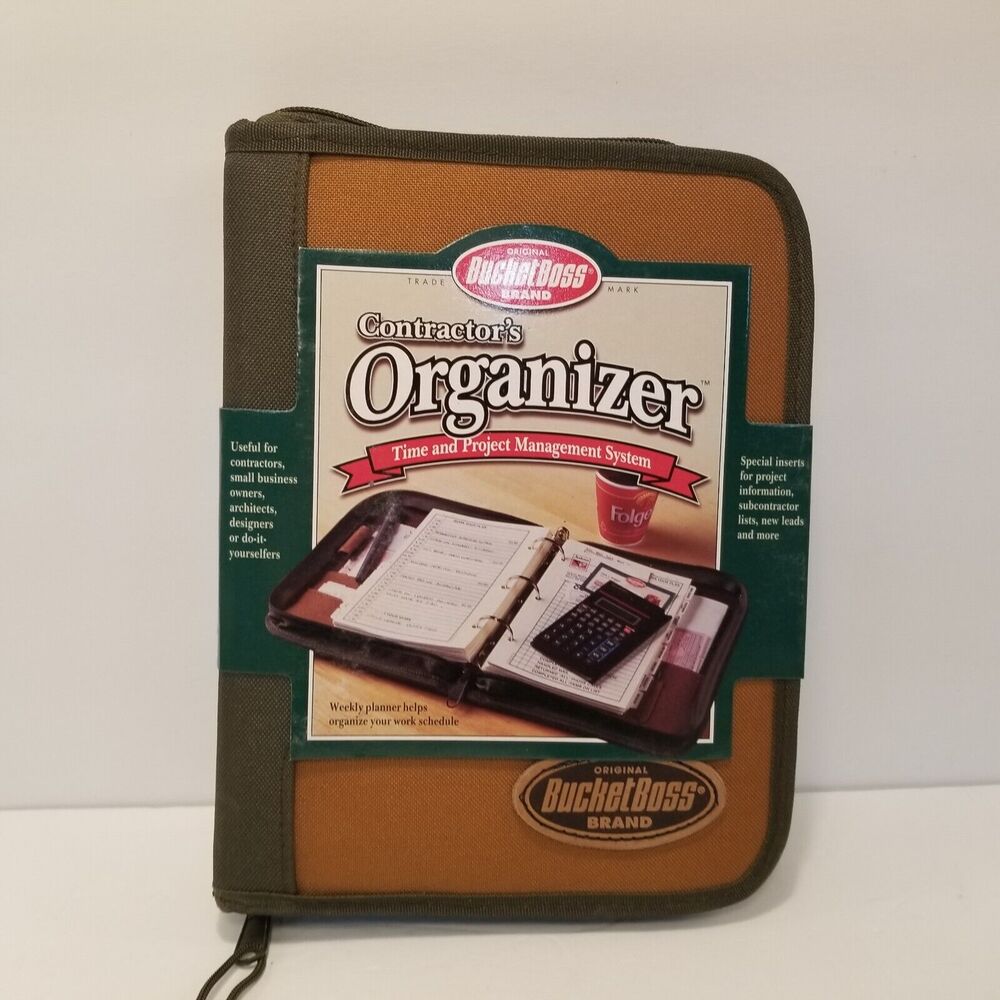 Bucket Boss Contractor's Organizer Time And Project Management System New